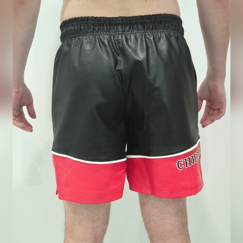 Chicago Bulls Faux Leather Fan Shorts